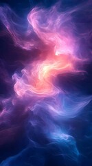 Fototapeta premium magical purple smoke corners on a dark glowing background 