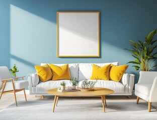 Modern Living Room Mockup