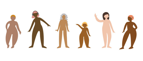 Different bodies vector illustration