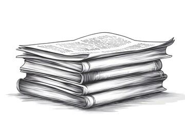 Stacked Newspapers Awaiting Coloring Book Treatment in Workspace
