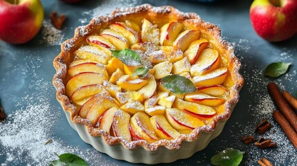 Apple pie on a plate