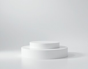 Minimalist White Product Display Stand for Presentation and Showcase
