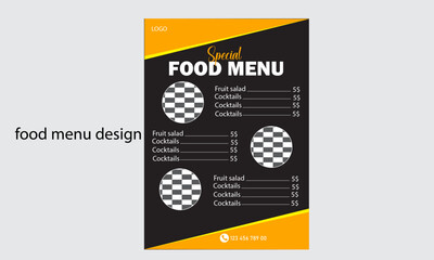 corporate minimal business food menu design template 
