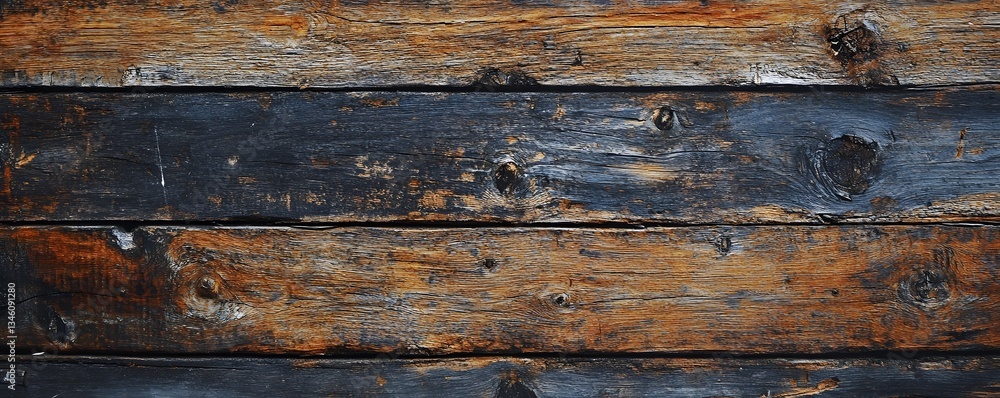 Poster weathered wooden planks showing signs of age and wear, creating rustic texture