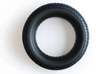 Reliable Rubber Tube for Bike Tires isolated on white background