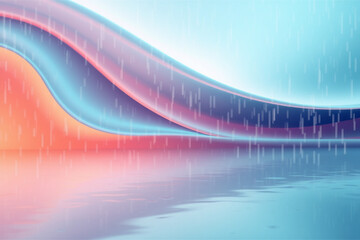 A minimalistic abstract swoosh wave background 
in warm terracotta and cool style
