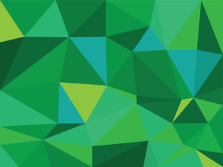 Green Abstract Low Poly Geometric Background