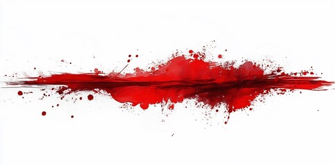 Abstract Red Color Splash Element on White Background Illustration