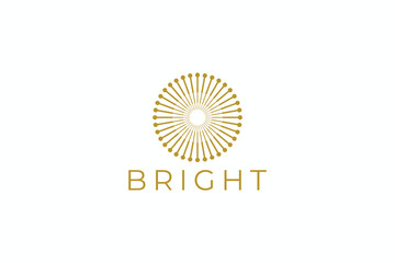 Bright and Radiant Sunburst Logo Design Reflecting Warmth and Modern Elegance