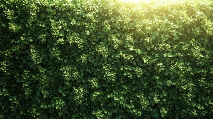 Fototapeta premium Lush Green Foliage Wall Nature Background Texture