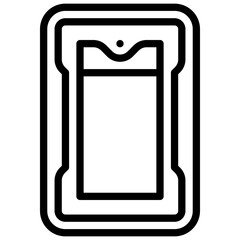 Phone. Editable stroke vector icon.