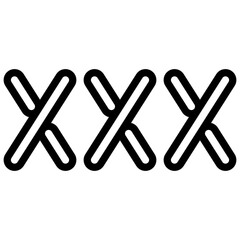 Neon sign. Editable stroke vector icon.