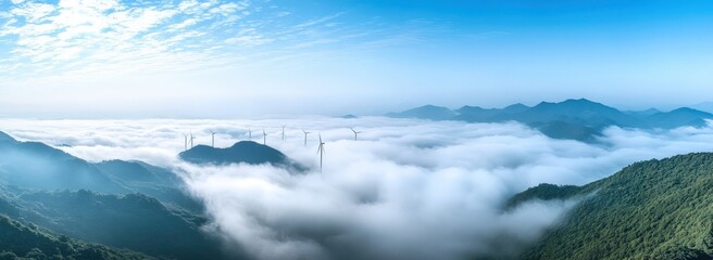 A breathtaking view of the vast ocean from the summit of a mountain