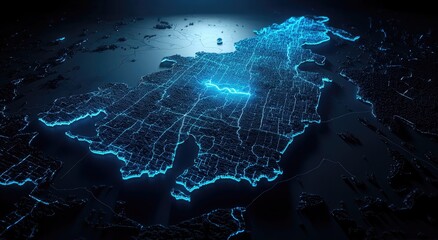 Illuminated digital map