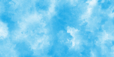 Light sky blue watercolor background.abstract painted white clouds with pastel blue border grunge,bright multicolor hand drawn illustration,Blue watercolor background ,