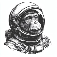 A monkey in a spacesuit