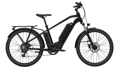 Fototapeta premium Black electric bicycle isolated modern eco transport