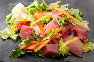 おいしい刺身盛り合わせ　カルパッチョ