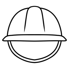 engineer helmet construction worker icon vector illustration