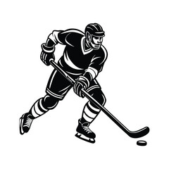Obraz premium hockey player silhouette