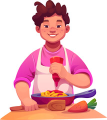 Man on Cooking Class