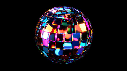 Obraz premium Blurred rainbow refraction overlay effect. Light lens prism effect on black background. Holographic reflection, crystal flare leak shadow overlay. Colorful rainbow disco ball light leaks texture