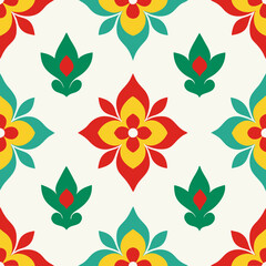 Shameless Flower Pattern Design Vector Illustration