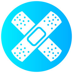 adhesive vector round glyph icon