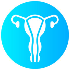 gynecology vector round glyph icon