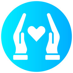 health care vector round glyph icon