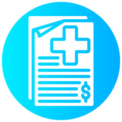 Obraz premium medical bill vector round glyph icon