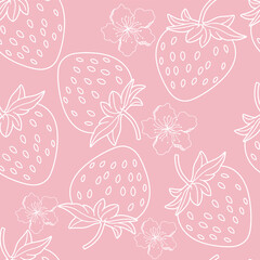 Seamless Strawberry design vector illustration fashion 