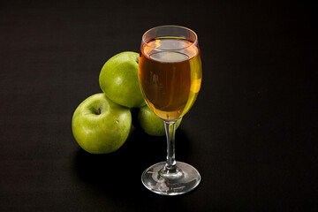 Fresh sweet natural apple juice