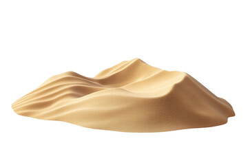 Fototapeta premium Desert sand dune isolated on transparent or white background, png