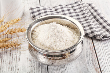 Wheat flour heap for bake