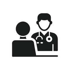 doctor patient consultation icon.eps