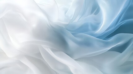 Fototapeta premium Cloud-like background with silky transitions of mist, creating a dreamy, soft focus texture with shades of white and light blue