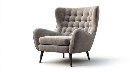 Comfortable armchair on white background. Interior element