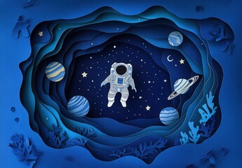 Cosmonautics day. rocket launching into space with planets, stars, and comets in a purple, green, and blue gradient color scheme, design for posters, banners, and children’s books