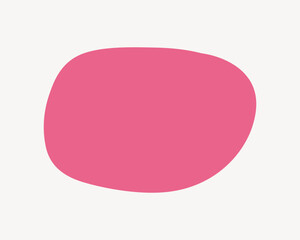 Pink badge collage element vector