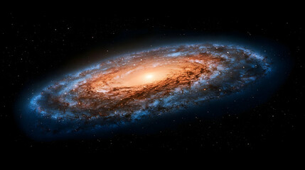 Spiral Galaxy In Deep Space