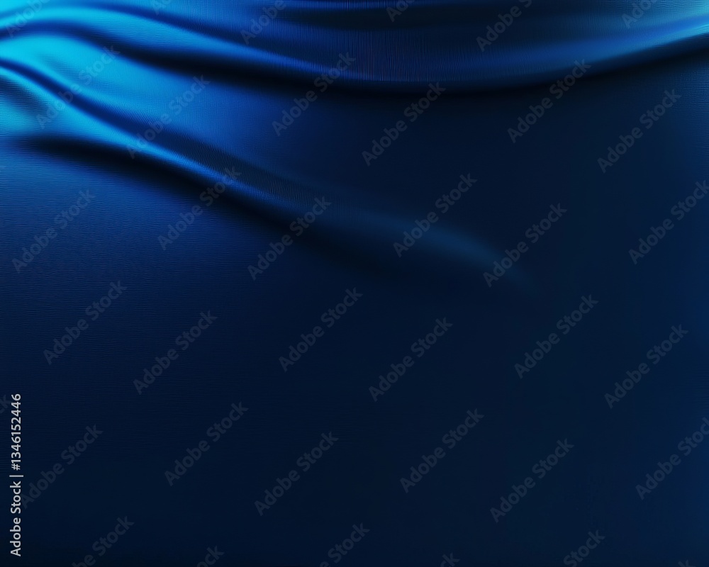 Poster a serene blue abstract background with smooth waves, evoking calmness and tranquility.
