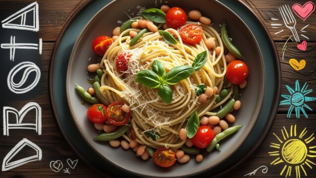 Gomiti Pasta with Tomatoes, Beans, and Parmesan: A Rustic Italian Delight
