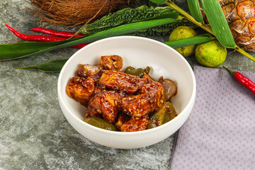 Indian cuisine - paneer with chilli