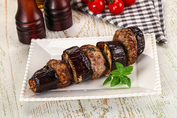 Turkish cuisine - Patlican Kebab with eggplant