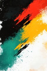 Juneteenth Abstract Background: Red, Black, Green, Gold