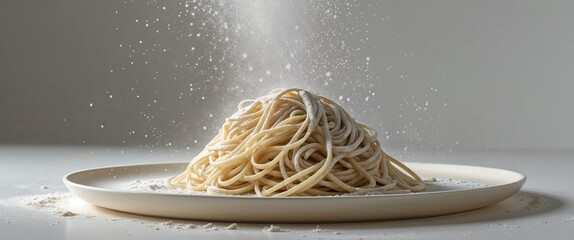Stunning Pasta Dish with a Dramatic Flour Shower.