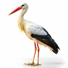 Fototapeta premium stork on white background