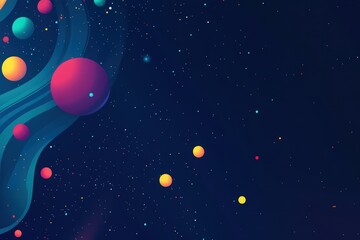 Cosmonautics Day. Abstract paper cut art of astronaut floating in space with planets, spaceship, and stars on a blue background