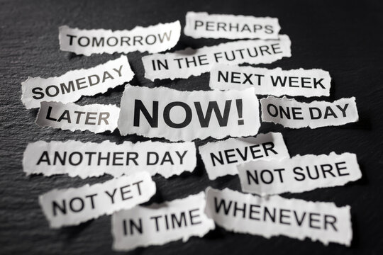 Urgent act now dont delay or procrastinate